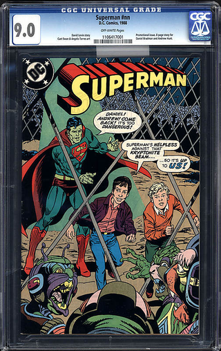 Illustration for article titled The time a billionaire bought his son a starring role in a Superman comic